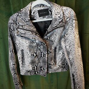 Blanknyc Snake printed jacket pleather leather Size Large Brand New